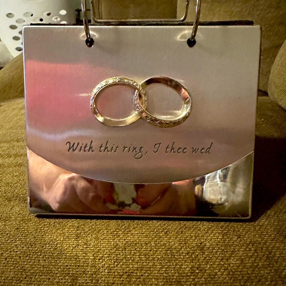 Silver wedding table top photo album